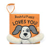 Jellycat Bashful Puppy Loves You Cloth Book