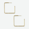 Ink+Alloy Brass Leah Square Hoop Earrings