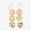 Ink+Alloy Gretchen Three Circle Brass Earrings