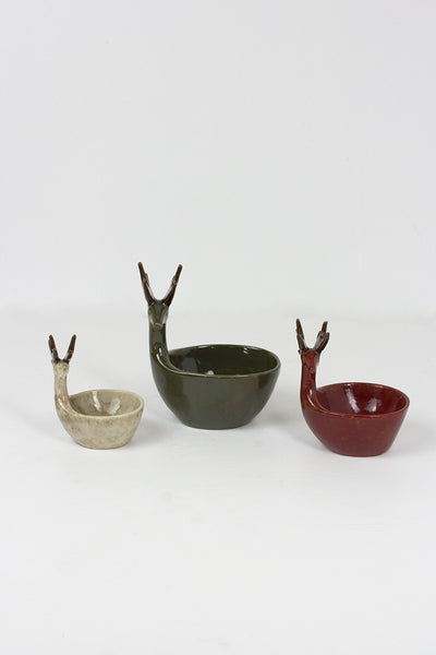 Ceramic Deer Bowls