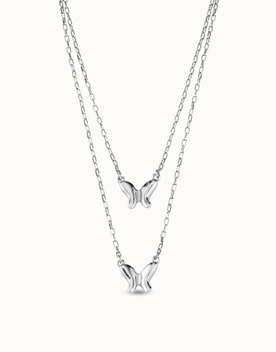 Uno de 50 Double Fly Silver Necklace