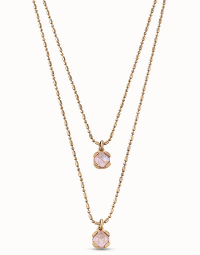 Uno de 50 Aura Pink Gold Necklace