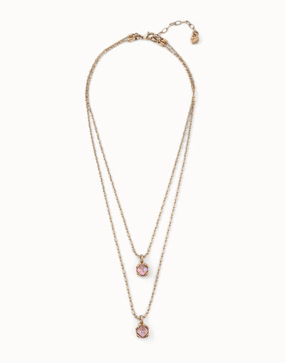 Uno de 50 Aura Pink Gold Necklace