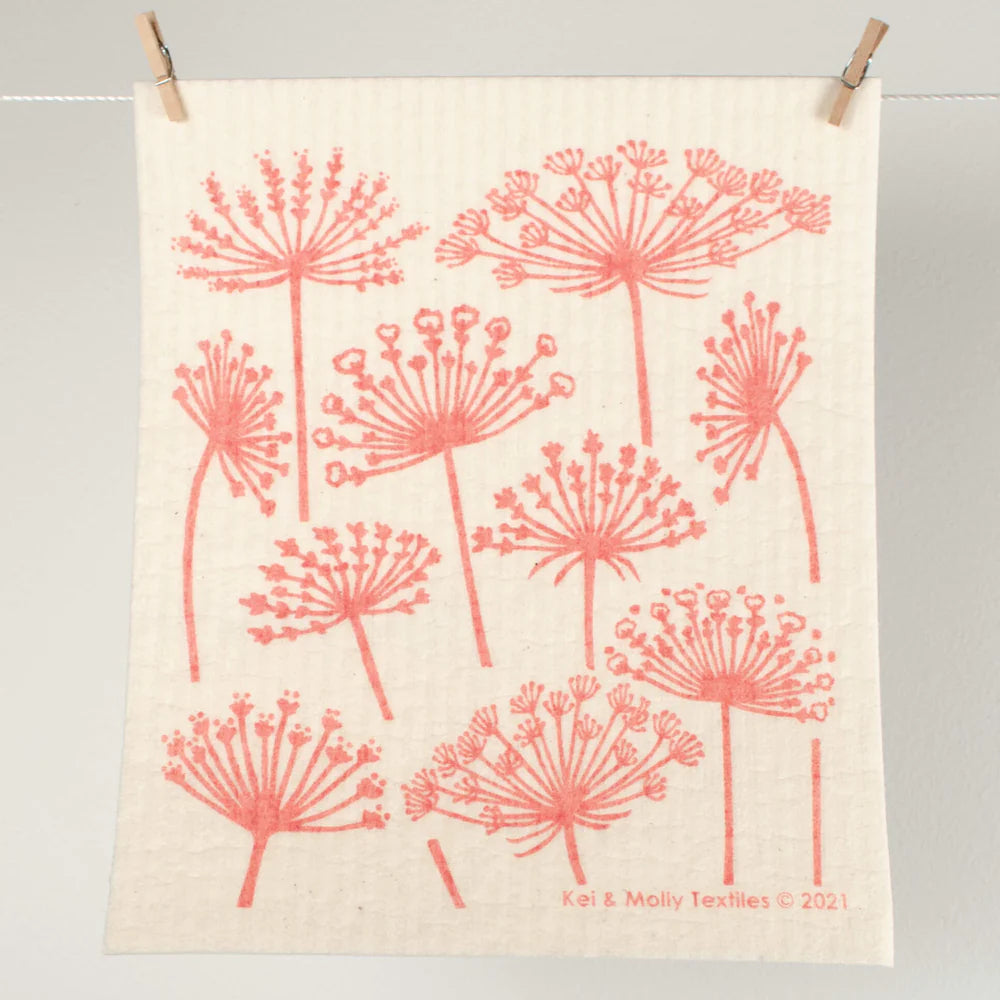 Kei & Molly Textiles Flour Sack Dish Towel: Queen Anne's Lace