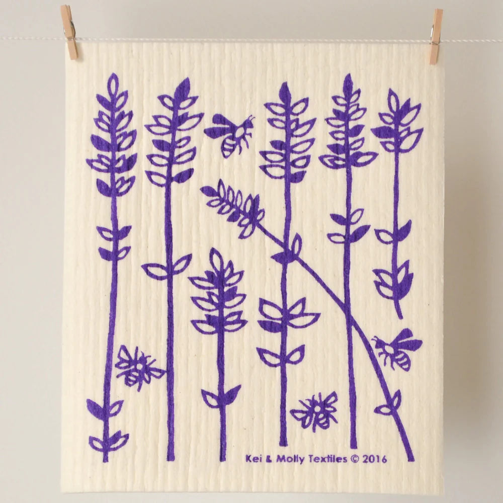 Kei & Molly Textiles Flour Sack Dish Towel: Queen Anne's Lace