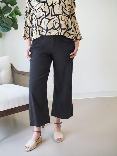 KUT TOPAZ BLACK WIDE LEG PANT