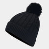 Black Pom Pom Knitted Hat