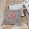 Hand-Woven Cotton Pillow w/ Embroidery