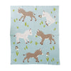 Donkeys Cotton Knit Baby Blanket