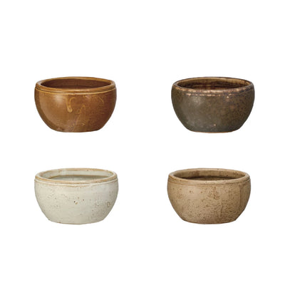 Stoneware Vintage Reproduction Pinch Pot, 4 Colors