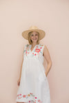 Johnny Was JOYA White LINEN TANK DRESS