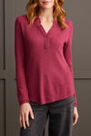 Tribal Henley Top with Buttons