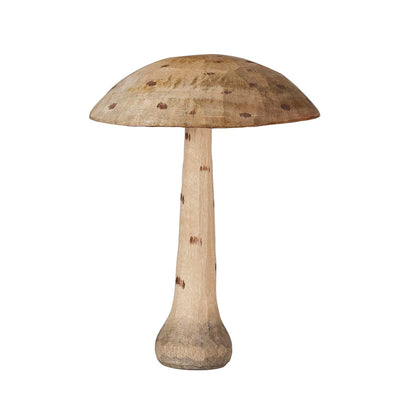 Carved Wood Mushroom w/ Dots, 2 sizes