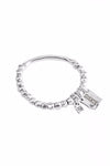 Uno De 50 Lucky Silver Stretch Bracelet